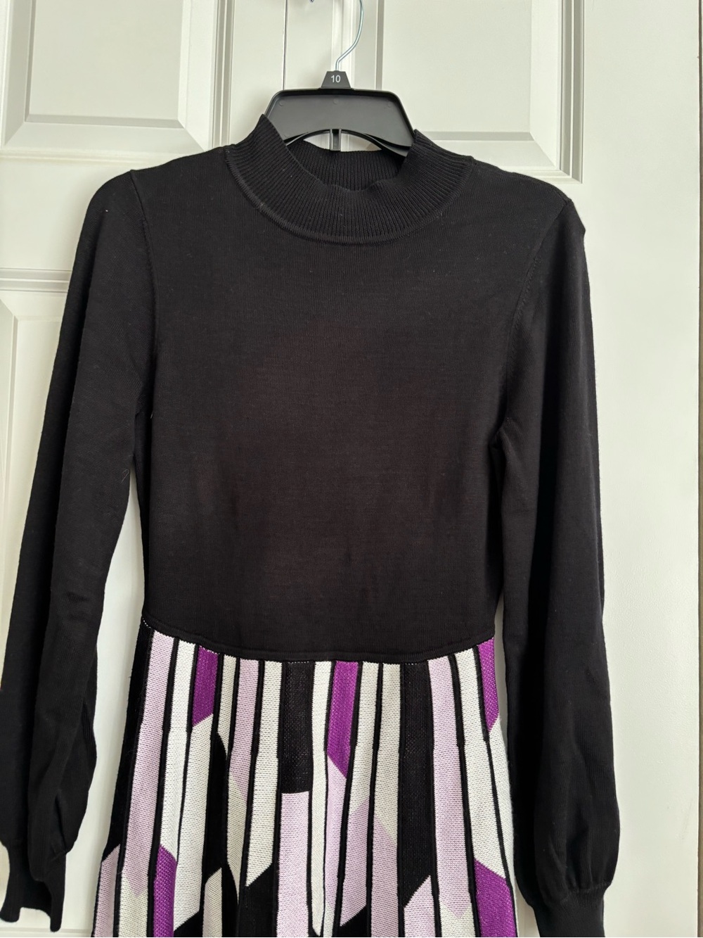 Nina Leonard Black Ribbed Knit Top - Picture 5 of 8